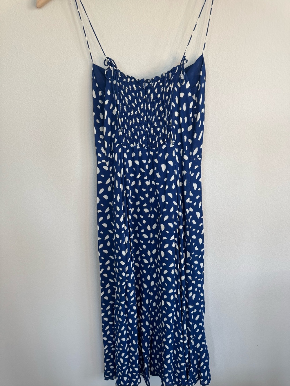Reformation Juliette Dress Moray Print Blue Midi Slip Dress Romantic Size 4 - Picture 6 of 11